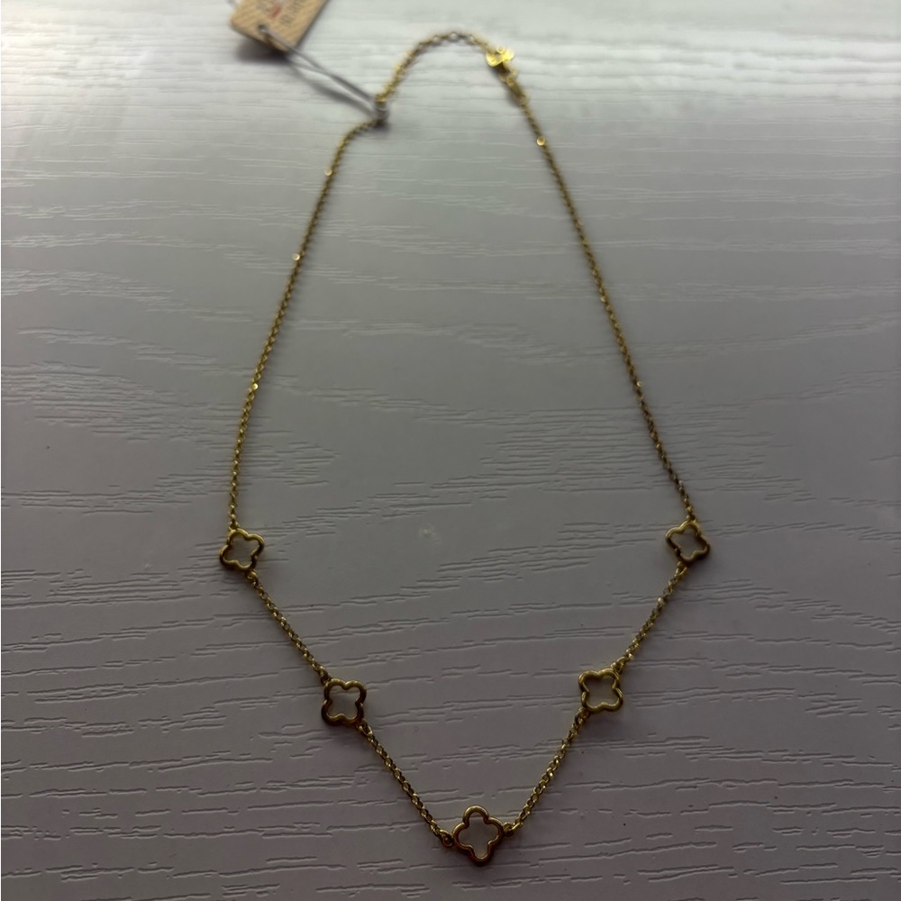 Mia Fiore 18kt Gold Plated Sterling Silver Van Cleef design necklace